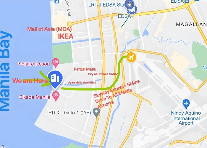 Luxury 1 Bedroom Facing Bay Sunset Near Okada Airports Moa Apartamento *